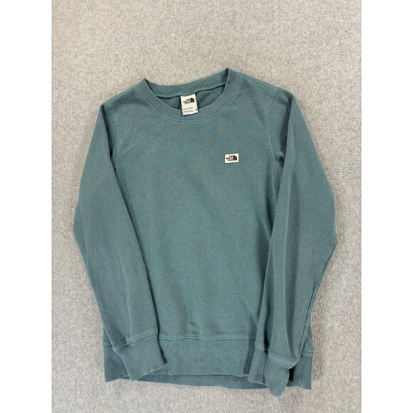 The North Face Cotton Blend Logo Crew Sweatshirt (Women's‎ X-Small) Blue - Picture 1 of 12
